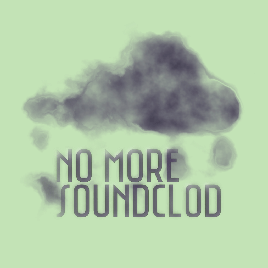 The soundcloud logo as a dark rainy cloud